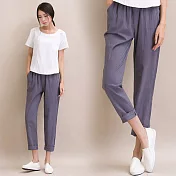 【NUMI】森-棉麻風顯瘦舒適哈倫褲-共3色-51233(M-2XL可選)M灰色