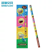 (2盒1包)雄獅1157-2B奶油獅繽紛樂遊三角塗頭鉛筆