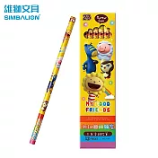 (2盒1包)雄獅1158-2B奶油獅好朋友三角塗頭鉛筆