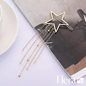 【Hera】赫拉 鏤空五角星流蘇邊夾/髮夾/髮扣(金色)
