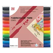 【Kuretake 日本吳竹】 ZIG 雙頭布料彩繪筆 12色套組