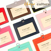 珠友 (橫式) 拼色雙層識別證件套/識別證套/出入証套/工作證套/票卡夾/萬用票夾/卡套A粉