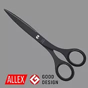 【ALLEX林刃物】極黑刃不粘膠剪刀165mm-黑