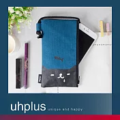 uhplus手機袋-喵・日常 貪吃鬼(深海藍)