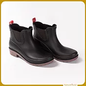 【花見小路】雨靴日/京都和風感雨靴JP22.5墨黑色