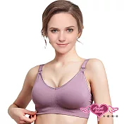 天使霓裳 上開扣 舒適無痕哺乳內衣(共三色)L豆沙L