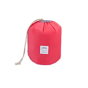 【E.dot】加厚圓筒大容量多用途化妝包3件組-玫紅