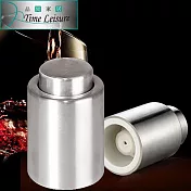 Time Leisure 不鏽鋼按壓式保鮮紅酒/威士忌/白蘭地酒瓶塞(2入組)