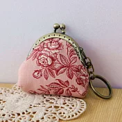 手縫ok!－口金鑰匙圈B款－古典紅(拼布材料包)