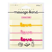 MIDORI 文字裝飾橡皮筋-Love