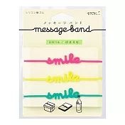 MIDORI 文字裝飾橡皮筋-Smile