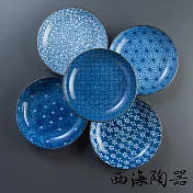 西海陶器【日本美濃燒 輕量雅菊五件式中圓盤組】