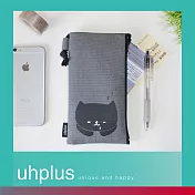 uhplus 手機袋-喵・日常 睡午覺(灰)