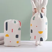 【EZlife】PEVA棉被防潮防塵束口收納袋幾何