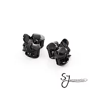 【SJ】可愛蝶結造型亮面瀏海夾4入小抓夾-黑色(4入組)