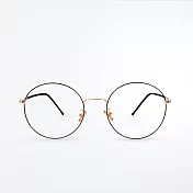 【ASLLY】日韓流行金色大圓框濾藍光眼鏡