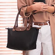 CHENSON 基本配色水餃包 尼龍折疊包套組 (81259+20753)黑