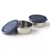 美國U Konserve 圓形不鏽鋼點心盒 (小) - 兩入組寧靜海藍