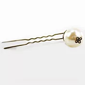 【PinkyPinky Boutique】柔美大珍珠髮插(銅花片)