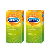 Durex杜蕾斯 螺紋裝保險套(12入/盒)2入組