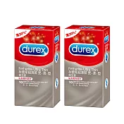 Durex杜蕾斯 超薄裝保險套更薄型(10入/盒)2入組