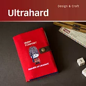 Ultrahard 月見兔中長版護照套-小騎兵(紅)