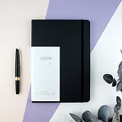 眼色View。25K精裝方格筆記本-黑黑