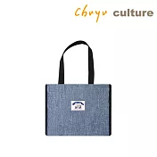 珠友 多功能手提袋/雪花布便當袋/小提袋(直/迷你)D藍色