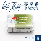俄羅斯 3K Nevskaya Palitra - WhiteNights白夜 專家級塊狀水彩 全塊 A級 -730土綠
