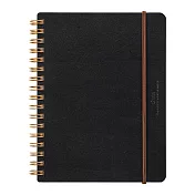 MIDORI 上質系列-Grain皮革線圈筆記本(B6變形)-黑