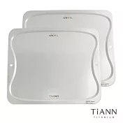 【鈦安純鈦餐具 TiANN】專利萬用鈦砧板 /露營砧板/切菜板 烘焙烤盤_素面2入組