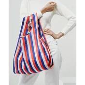 Baggu口袋購物袋(M)90紅條紋