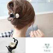 【Hera】赫拉 韓國進口大號珍珠水鑽抓夾白色珍珠