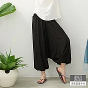 【潘克拉】兩穿式素色飛鼠褲-F TM065　FREE黑色