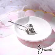 【SJ】 繆思女神的羽毛線夾/邊夾(2入)(兩色)-銀色