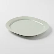 【日本SAKUZAN】作山窯 | 橢圓平盤26cm ‧蘋果綠