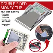 歐美 超簡約錢包 質感金屬錢夾 不鏽鋼 鈔票夾-kiret銀色