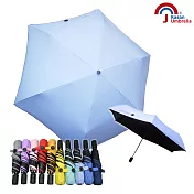 【Kasan 晴雨傘】抗風防晒黑膠自動小黑傘- 淺藍