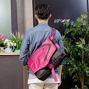 1818 商務系列 筆電防震斜背包 酒紅(1859528-F)