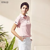 【ST.MALO】台灣製夏日炫彩咖啡紗除臭女POLO衫-1876WP-M櫻花粉