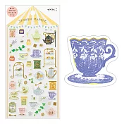 MIDORI 水彩和紙貼紙(假日市集食材類)-英式下午茶
