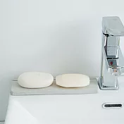 【EZlife】天然硅藻土洗手台防黴吸水墊(2入組)灰色