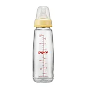 【Pigeon貝親】一般口母感玻璃奶瓶240ml 黃/L奶嘴