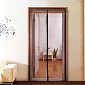 【EZlife】魔術貼超靜音磁性防蚊門簾咖啡