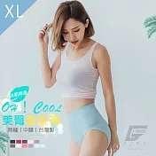 GIAT台灣製超彈力透氣美臀蜜桃內褲-中腰款 XL 淺藍