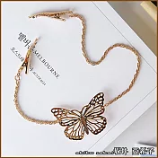 『坂井.亞希子』森林系後戴甜美金屬鑲鑽頭飾 -蝴蝶款