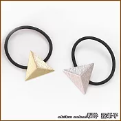 『坂井.亞希子』日系百搭簡約金屬磨砂三角造型髮圈 -白金色