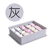 【E.dot】居家襪子15格附蓋收納盒灰色