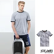 【JOE&WEI】貼布刺繡短TEE - M　M灰色