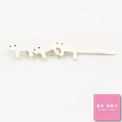 『坂井.亞希子』小貓兩三隻邊髮夾 -銀色